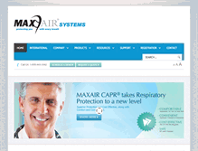Tablet Screenshot of maxair-systems.com
